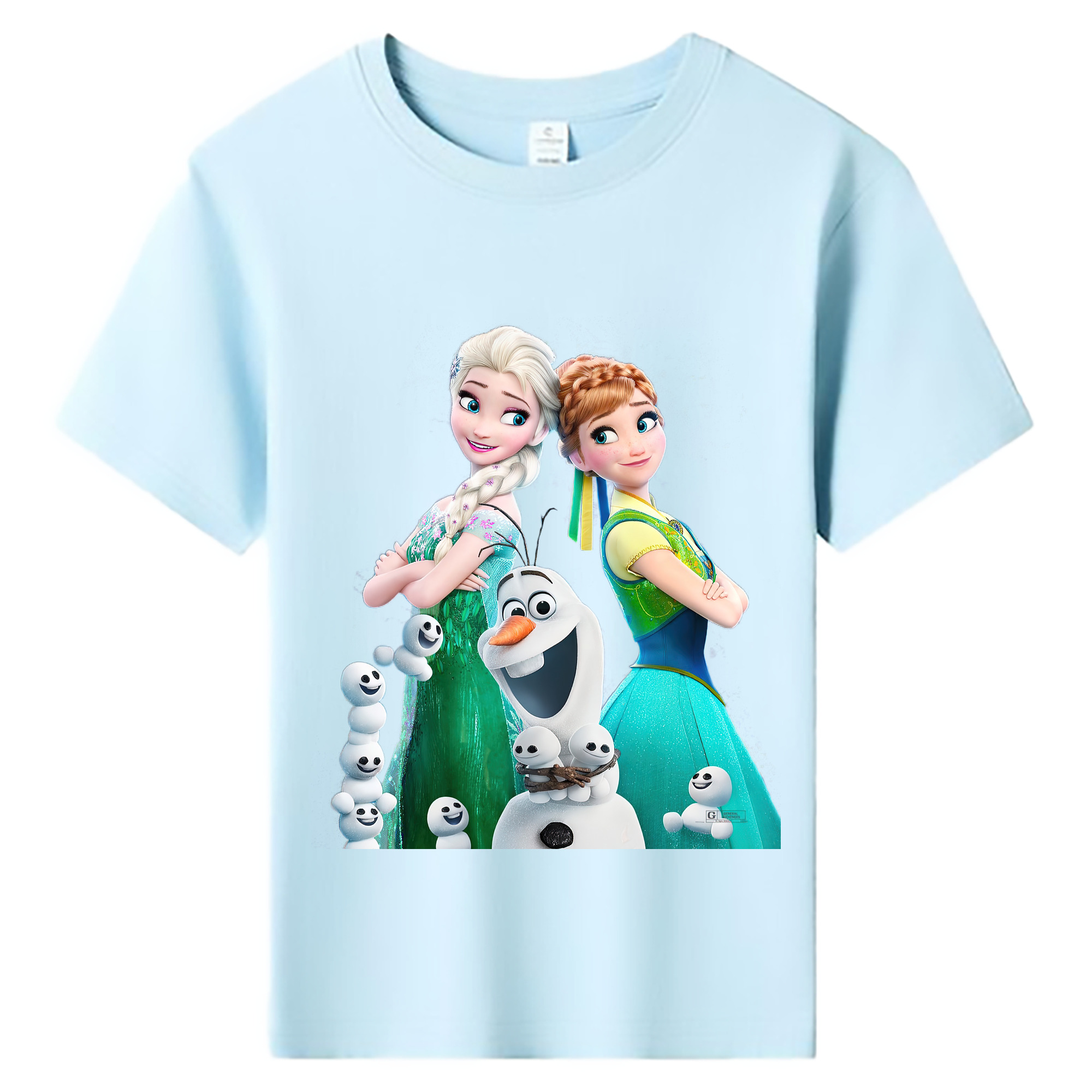 （画像用） アナと雪の女王 アンナ エルサ Frozen Anna Elsa 綿100％キッズTシャツ（フロントプリント）